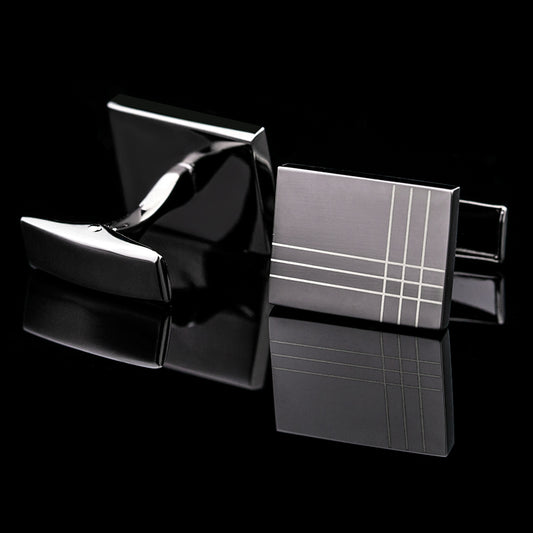 Striped Men's French Cufflinks for Shirts
