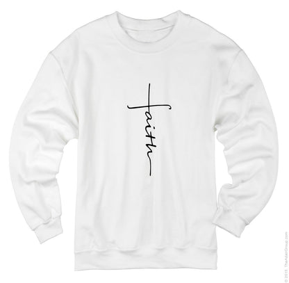 Faith Hoodie with Cross and Letter Print Design