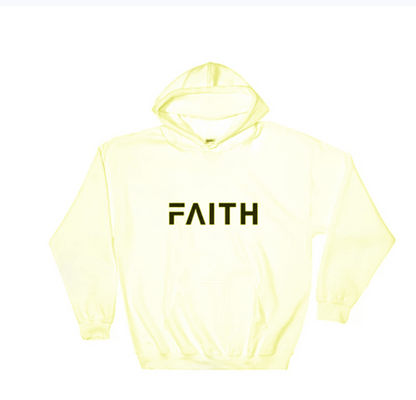 Autumn Winter Faith Letter Print Hooded Sweatshirt