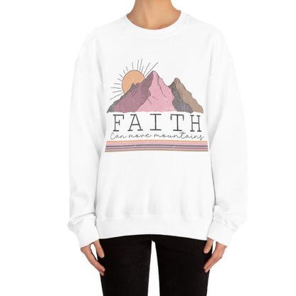 "Faith Can Move Mountains Cartoon Printed Pullover"