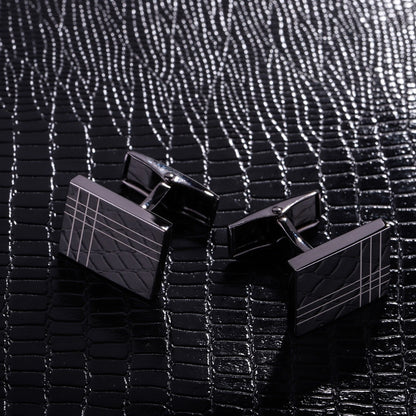 Striped Men's French Cufflinks for Shirts