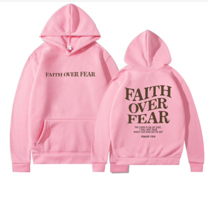 Faith Over Fear Hoodie - Casual Loose Fit (One Piece)