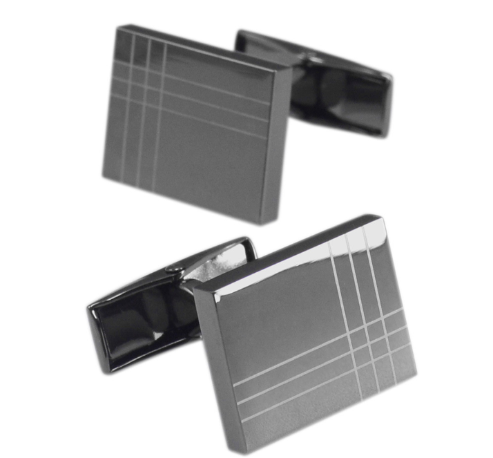 Striped Men's French Cufflinks for Shirts